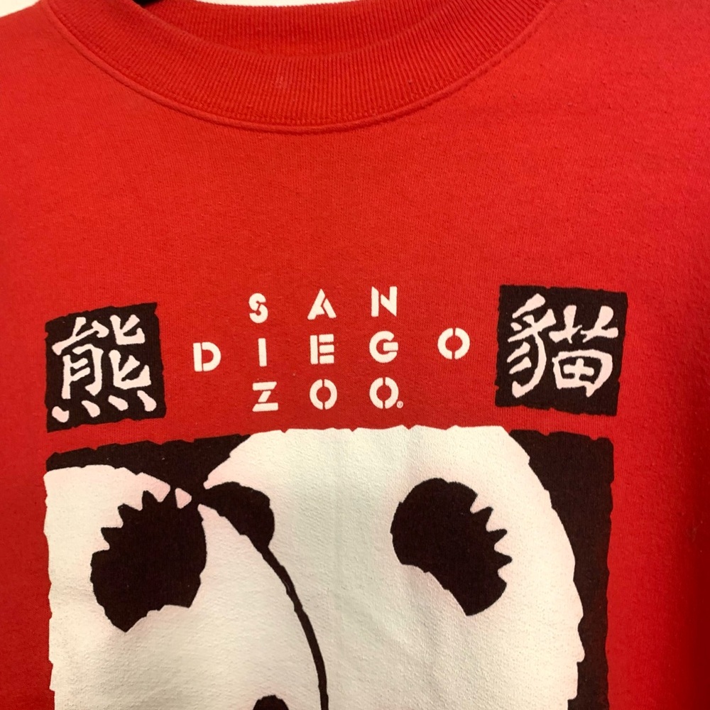 Vintage San Diego Zoo Giant Pandas Pullover Sweatshirt XL - Picture 5 of 12